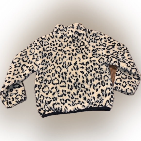 Polo Ralph Lauren Girls Teddy Leopard Cheetah Animal Print Fleece Zip Jacket 6X - Picture 8 of 8